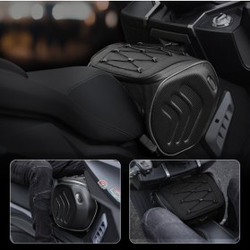 Resim Motocentric Su Geçirmez Arka Çanta Scooter Seyahat Çantaları Motosiklet Tünel Tasarımı 
