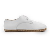 Resim Anka's Atelier Anka’s Yalın Bodrum White Kadın Oxford Barefoot Ayakkabı | El Yapımı Deri Ayakkabı 
