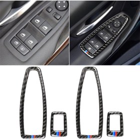 Resim Maraz BMW F20 / F21 2012-2016 / F30 2013-2015 / F34 2013-2016 için Üç Renkli Karbon Fiber cam Kaldırma 