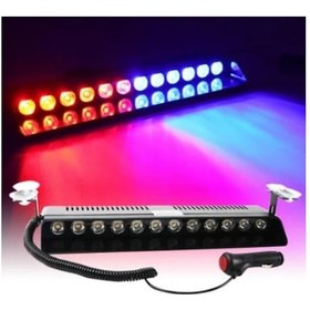 Resim 12 LEDLİ CAM İÇİ ÇAKAR VANTUZLU ÇAKAR LAMBA KIRMIZI-MAVİ 