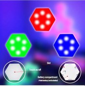 Resim Dashanshop Dokunmatik Altıgen Led Işık 3 Renk Dıy Kombinasyon Değişen Renkli Dekor Kırmızı+mavi+yeşil-3 Adet 