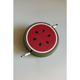 Resim Printhane 3D Karpuz Desenli Taşınabilir Kablo Sarıcı | Kablo Düzenleyici & Organizer 