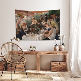 Resim Tekne Gezisinde Öğle Yemeği Tablosu Duvar Örtüsü - 100 cm x 135 cm 