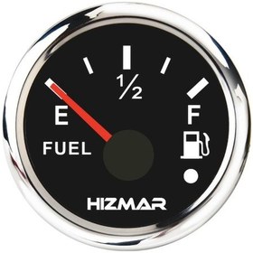 Resim Siyah Yakıt Seviye Göstergesi - Tekne - Alarm Ikazlı Ledli 