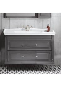 Resim Denko Albatros 100 Cm Mdf Gri Banyo Dolabı Takımı Gri 