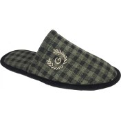 Resim Okanmed HLM01 Erkek Kışlık Ev İçi Terliği Kareli Kışlık Ev Terliği 