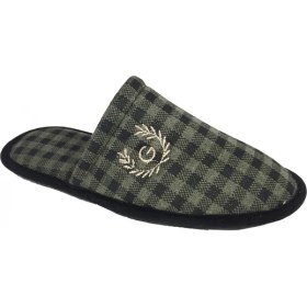 Resim Okanmed HLM01 Erkek Kışlık Ev İçi Terliği Kareli Kışlık Ev Terliği 