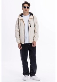 Resim İçi Astarlı Su Ve Rüzgar Geçirmez Erkek Cepli Yağmurluk Taş 