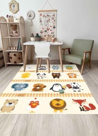 Resim Aden Öğretici Çocuk Oyun Halısı Kaymaz Makinede Yıkanabilir Eğitici Bebek Ve Çocuk Halısı 