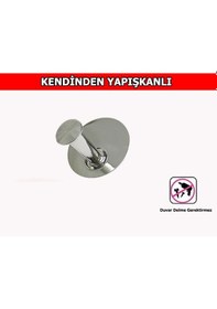 Resim Askılık Yapışkanlı Thincal Yuvarlak Tekli Krom Rengi Pakette 4 Adet Çok Renkli 
