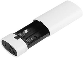 Resim DIY Güç Bankası Kılıfı, Dijital Cihazlar Için ABS Güç Bankası Kabuğu Dalgalanma Koruması Lityum Pil (WHITE) 