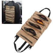 Resim Araba Oto Çok Fonksiyonlu Tuval Saklama Çantası Taşınabilir Alet Çantası Asılı Cep Çantası Khaki 