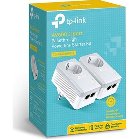 Resim TP-LINK TL-PA4020P KIT AV600 2-PORT AC GÜÇ SOKETLI POWERLINE 