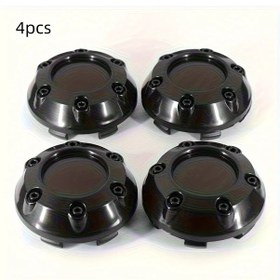 Resim Dashanshop 4 Parça 68mm Siyah Jant Kapakları Çelik Halkalı 63mm Snap-on Tasarım 