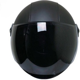 Resim Motosiklet Yarım Deri Kask Siyah Vizör R22.06 Sertifika Fiber Material Black Leather Motor Kaskı Siyah 