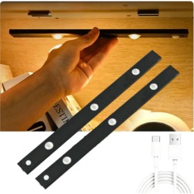 Resim Rultech 40CM Insan Vücudu Sensörlü USB Sarj Taşınabilir Kablosuz Mutfak, Elbise Dolabı, Merdiven, LED Cabinet Gece Lamba Aplik Aydınlatma 
