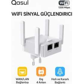 Resim TX01 Wifi Sinyal Güçlendirici - 1200 Mbps 4 Antenli, Wan/lan Portlu, Tak Çalıştır Modem Güçlendirici 