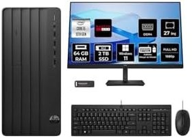 Resim HP Pro Tower 290 G9 i5 13400 64GB 2TB SSD RX550/4GB W11P Masaüstü Bilgisayar + 27" Monitör 