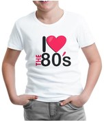 Resim I Love The 80'S Beyaz Çocuk Tshirt 
