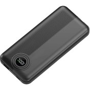 Resim Dexim W3 10.000 mAh Type C+Lightning Entegre Kablolu LED Göstergeli Powerbank - Siyah 