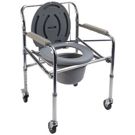 Resim Pr-771 Katlanır Komot Tekerlekli Tuvalet Arabası 