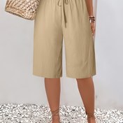 Resim Kadınlar için Günlük Düz Renk Şortlar, Sahte İpli, Polyester, Makinede Yıkanabilir - Her Mevsim, Plaj Pantolonu, Rahat Tarz, TÜM/DÜNYA/All 