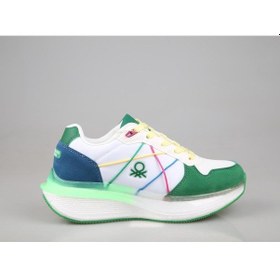 Resim United Colors Of Benetton Bnl-10044 Beyaz Yeşil Unisex Sneakers Beyaz 