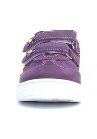 Resim Rakerplus Hakiki Deri Mor Sarı Cırtlı Çiçek Detaylı Kız Çocuk Günlük Ayakkabı Mor 