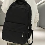 Resim 1pc Unisex Casual Polyester Sırt Çantası - Büyük Kapasiteli, Dayanıklı Bilgisayar Çantası, Seyahat ve Günlük Çanta, İş ve Eğlence Omuz Çantası 