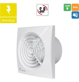 Resim Soler&Palau Soler Palau Silent 200 Crz Timer 120MM M³/h 180 Db 33 Sessiz Tasarruflu Ortam Havalandırma Fanı Agmair Agm 