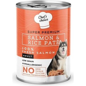 Resim Chef's Choice Tahılsız Somonlu Pirinçli Ezme Konserve Köpek Maması 400 G 
