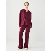 Resim Jimmy Key Yüksek Bel Bol Paça Modal Kadın Jogger Pantolon (5WW114328) 