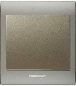 Resim Viko Panasonic Thea Blu Tekli Anahtar Çerçeve Inox Matt+dore, Kapak Dore 