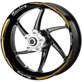 Resim Deeb Motosiklet Jant Şeridi Racing Sarı Beyaz Model S N11.42170 