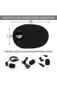 Resim MY POLO TIME Tms-49 Yaka Kürsü Mikrofonu Süngeri 15'li Paket 30 X 22 Mm 