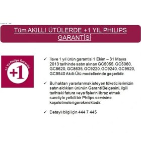 Resim Philips Xpress GC5060/02 2800 W Tabanlı %25 Enerji Tasarruflu Otomatik Kapanma Dikey ve Ütüleme Özellikli Buharlı Ütü 