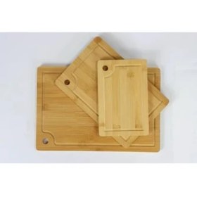 Resim Premium Bambu Doğrama ve Kesme Tahtası - Antibakteriyel, Dayanıklı ve Çevre Dostu Mutfak Panosu (34X24 Cm) 