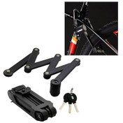 Resim Sones Katlanabilir Alaşımlı Çelik Hırsızlığa Karşı Anahtarlı Kilit Motosiklet Bisiklet Ev Kapısı İçin 