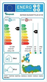 Resim Baymak Elegant Plus UV 09 A++ 9000 BTU Inverter Duvar Tipi Klima 