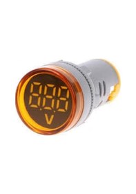 Resim Sarı Ac 60v- 500v Pano Tipi Voltmetre Yuvarlak Sinyal Lambası 