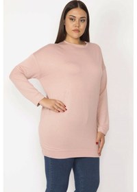 Resim Şans Kadın Pembe Bisiklet Yakalı Uzun Kollu Viskon Bluz 65n29997-pembe Pembe 