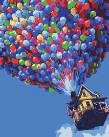 Resim Sayılarla Boyama Seti - Renkli Balonlar - 40x50 