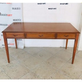Resim Masifart Maker 3 Çekmeceli Ahsap Calisma masası 160 cm Ceviz 