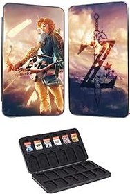 Resim 3D Dynamic Game Card Holder Compatible with Nintendo Switch Game Cards, 24 Slots Switch Game Case, Portable Game Storage Box for Travel and Home, Anti-Scratch, Shockproof 