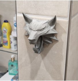 Resim Minyatür Bahçem Witcher Kurt Duvar Banyo Havlu Elbise Kıyafet Askısı 
