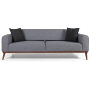 Resim Perla Sofa Seneca Yataklı Kanepe Keten Açık Gri 