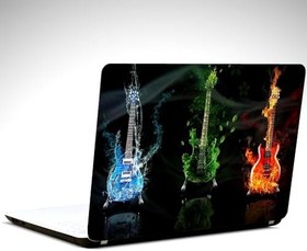 Resim Renkler Ve Gitarlar Laptop Sticker 13 Inch (34X24Cm) 