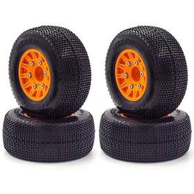 Resim Xindoker 1/10 Rc Kamyon Lastikleri - 4 Adet 110mm Kauçuk Tekerlek 727 Slash K1 Uyumlu 