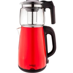 Resim Bambum Teatech - Cam Demlikli Çay Makinası Kırmızı 