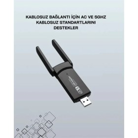 Resim Die Grup Tak-Çalıştır Özellikli Çift Bant Wifi Adaptör - 1200 Mbps 